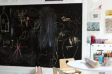 09 a chalkboard wall is a must for a kid’s playing space, it allows much art