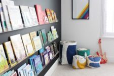 displaying books in a kids room