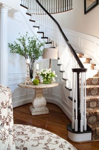 a small pedestal table in the entryway or an awkward corner is a cool idea for displays of any kind