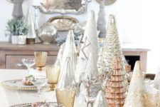 21 mixed metal table decor with silver, copper and gold touches looks very cute and welcoming