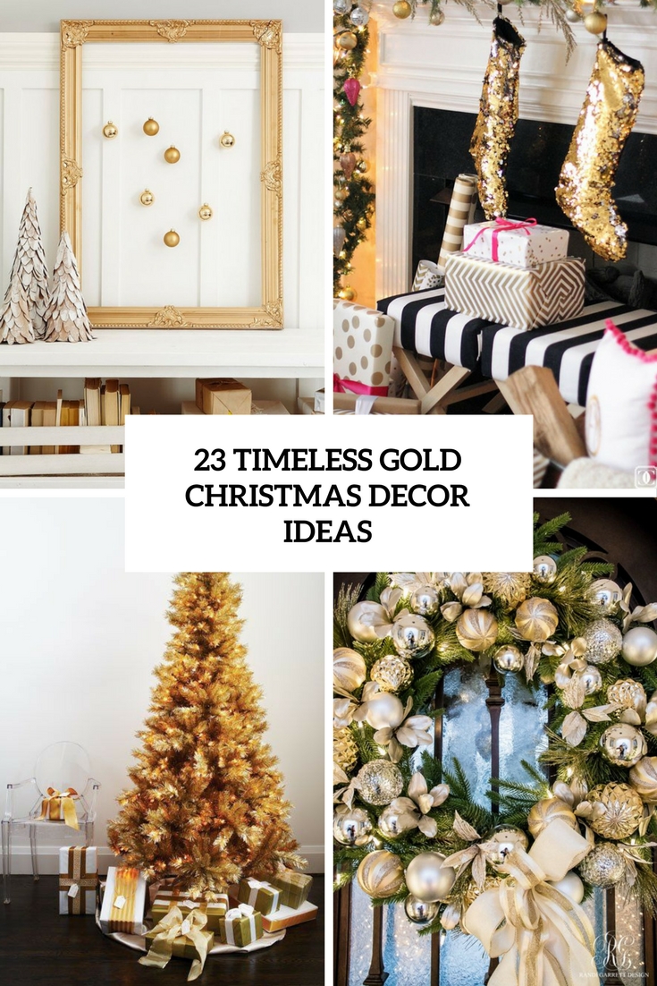 timeless gold christmas decor ideas