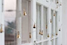 24 little gold bell garlands will be nice for decorating your window