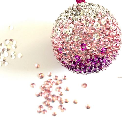 sequin christmas ornaments