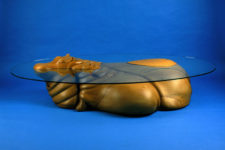 01 Hippo Table is part of the collection called Water Tables, which portrays various animals and even people in the water