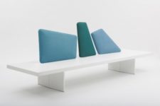 01 Iceland Bench by Segis is a beautiful furniture piece that is inspired by glaciers and features colors that are characteristic for them