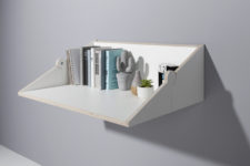 04 You can extend the shelf into a desk anytime you need, very comfortable and functional