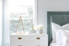 04 a sleek white dresser will fit many bedroom styles and looks and metallic handles