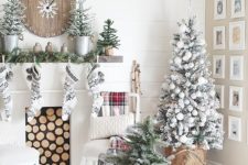 05 snowy trees and black and white stockings for a chic farmhouse space