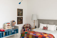 09 The kids’ space is also quirky, with a couple of bold artworks, a sculpture and some colorful textiles