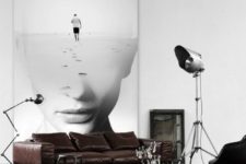 10 an oversized artwork is a great idea for a whole blank wall to make it bolder
