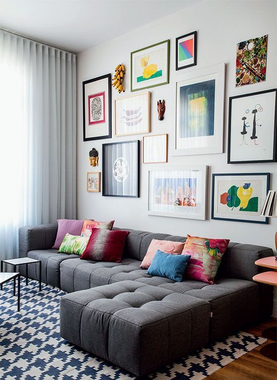 a colorful gallery wall to add color and prints to your space