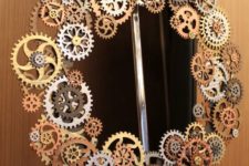 23 a gorgeous metal gear steampunk wreath is what you need for unique space decor