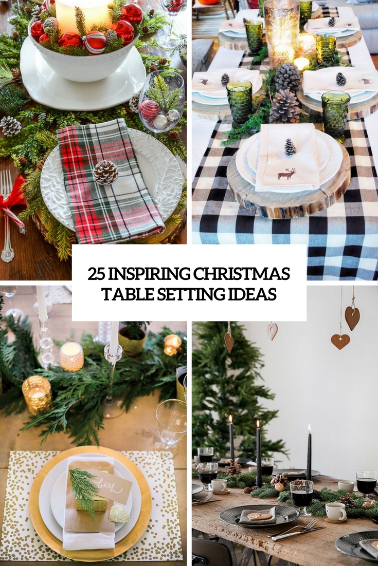 inspiring christmas table setting ideas