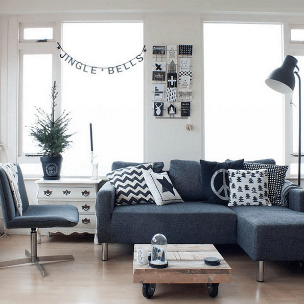 This Scandinavian apartment features a restraint color palette and some textural touches