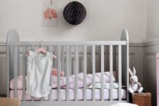 07 a grey IKEA Gonatt cot is ideal for a peaceful nursery done in neutrals
