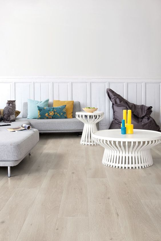 Such light colored laminate can be your stylish statement in the space