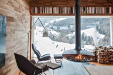 09 a chalet with gorgeous mountain views and a suspended hearth