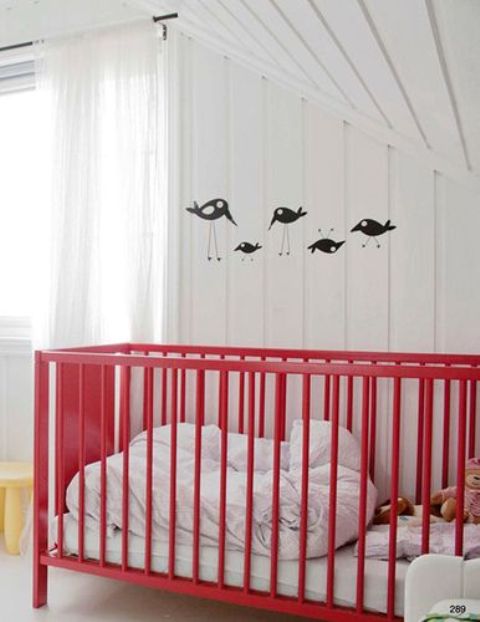 Paint your IKEA cot with any paint you like, so that it fit your space