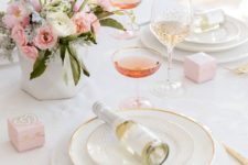 10 subtle table setting with blush and gold touches for an exciting lunch