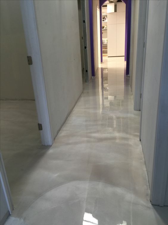 elegant pearly epoxy flooring is a practical idea for the public spaces of the house