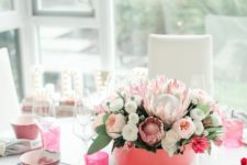 pink table decor