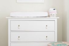 12 a small and cute changing table of IKEA Hemnes piece, three drawers are great for storage