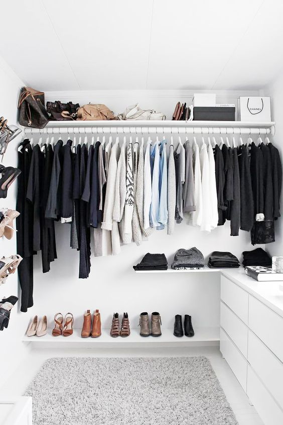 a comfy closet done with IKEA Pax items - choose the pieces to create your own custom space