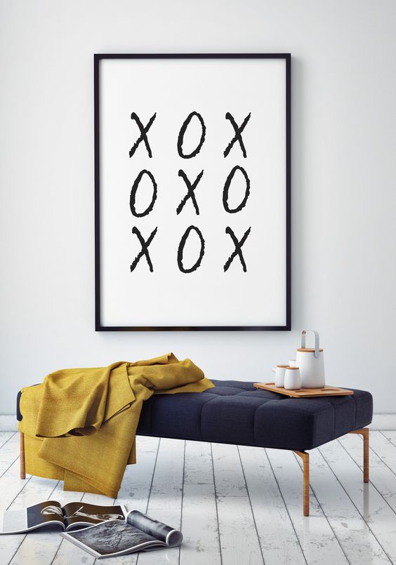 a large black and white XO sign for decorating any of your spaces