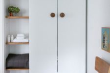 23 IKEA Bostrak hack with tall legs and wooden knobs – the piece got a more modern look