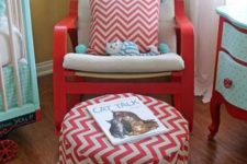 25 IKEA Pang chair hacked in nautical style for a fun and colroful nautical nursery