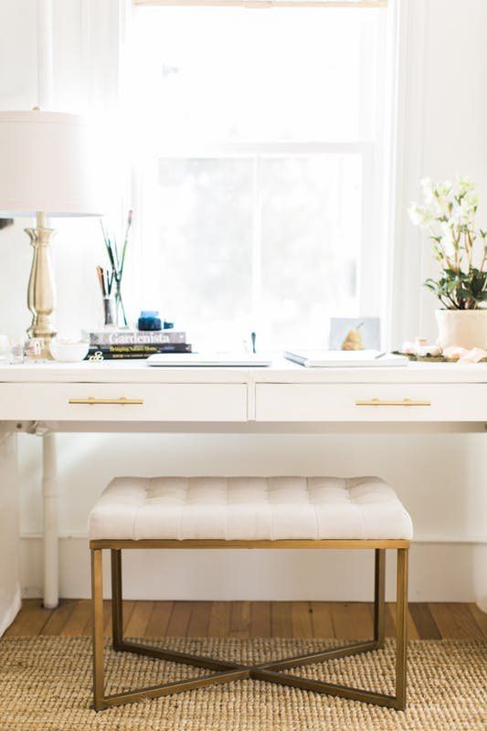 add some gorgeous brass pulls and the desk would shine