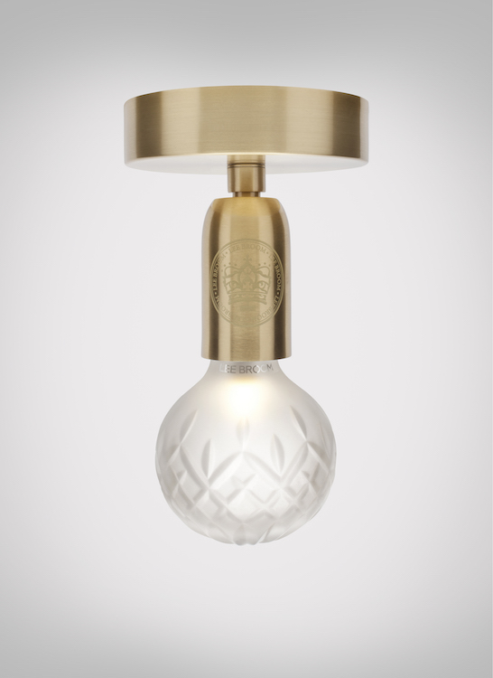 The bulb design is inspired by glass cutting and various whiskey glasses