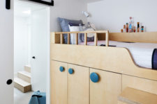 stylish bunk bed in a kids room