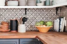 11 patterned tiles for the backsplash are sure to catch an eye