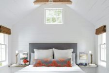 13 a modern farmhouse bedroom with negative space that makes it feel larger
