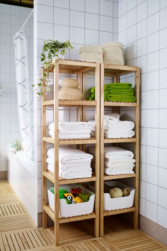 IKEA Molger shelving units can be used as nice open shelves if you have enough space for them