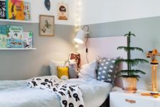 16 some string lights hanging over the bed will cheer up this nook