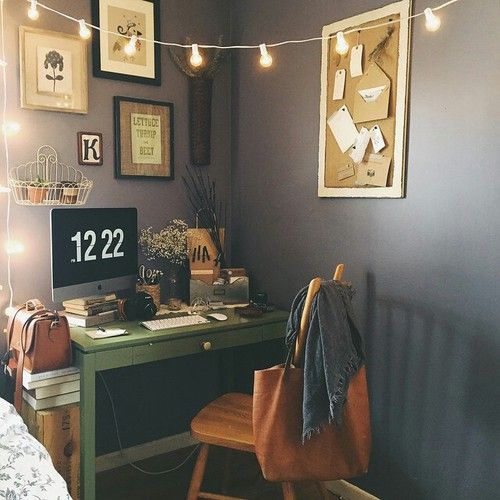 string lights will add more light to a working corner if there's not enough natural light or you can't socket a lamp