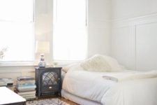 18 negative space here helps the bedroom look more airy and relaxing