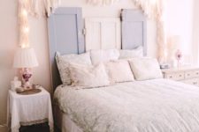22 string lights covered with long fringe for a shabby chic bedroom