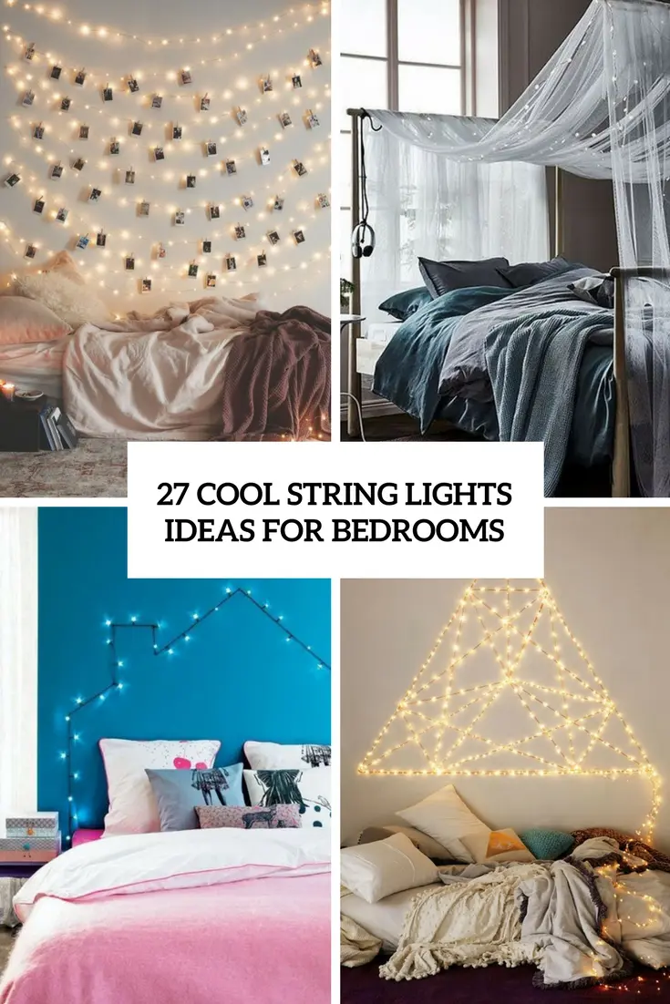 cool string lights ideas for bedrooms
