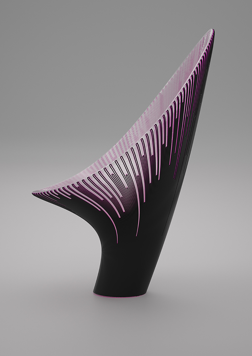 Bow Chair is a unique and bold piece in the shades of purple with a gorgeous statement design