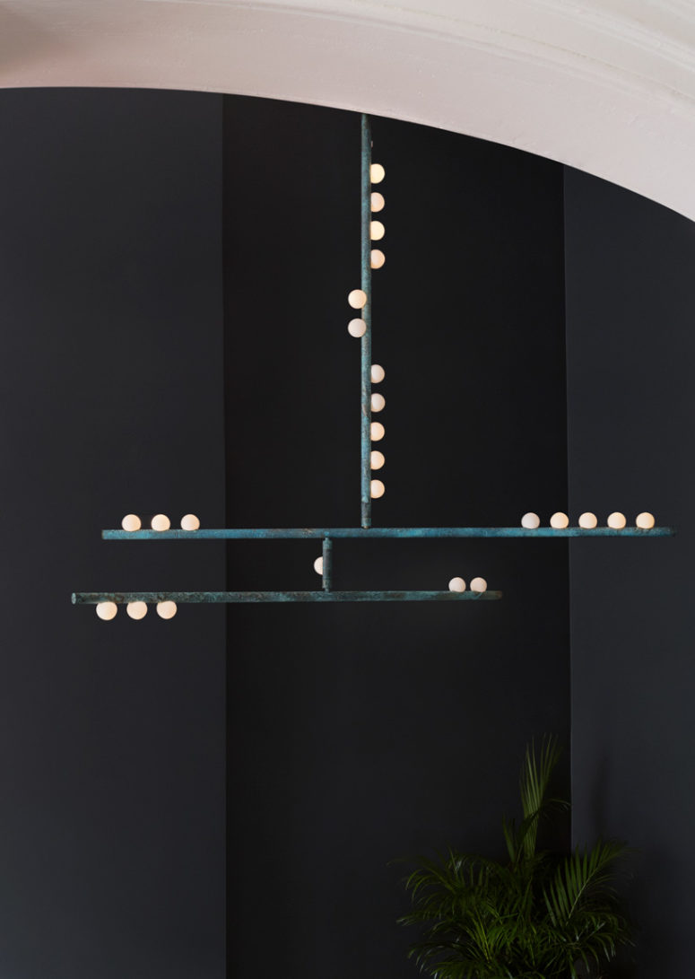 Drop lighting system was inspired by the sea level, sea weed and bubbles on the surface of the sea