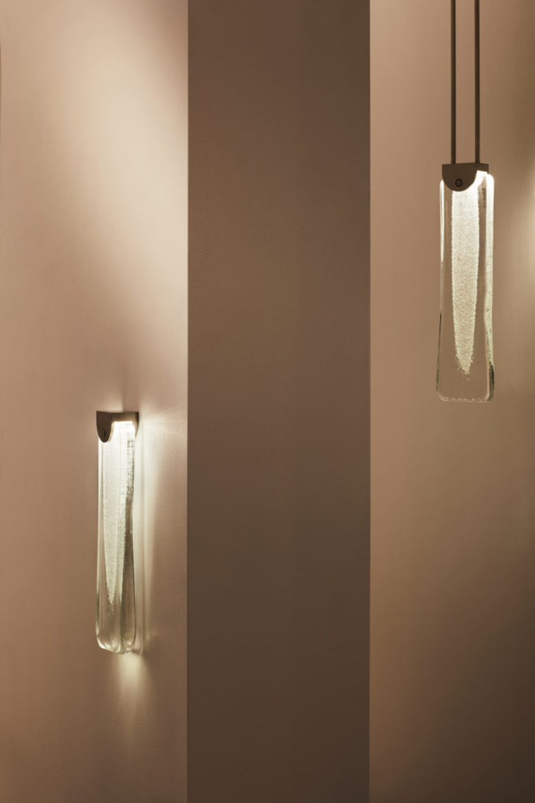 Fizi is a minimalist lights collection with an effervescent effect of glass blowing incorporated into design