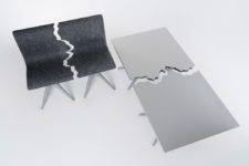 01 This gorgeous furniture collection is made of recycled materials and is called Fractured due to the design