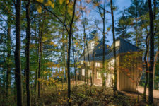 01 This lakeside house with creative architecture is situated inside a forest on a lake shore