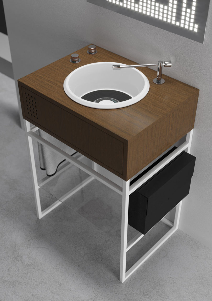 There are single and double vanities, and every detail from the faucet to the sink itself is perfectly styled