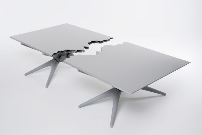 What's interesting, the table and bench can be used with two parts separately or together