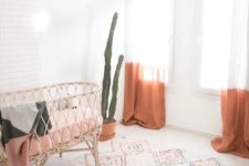 02 ombre orange curtains are a nice idea to add a colorful touch to a nursery