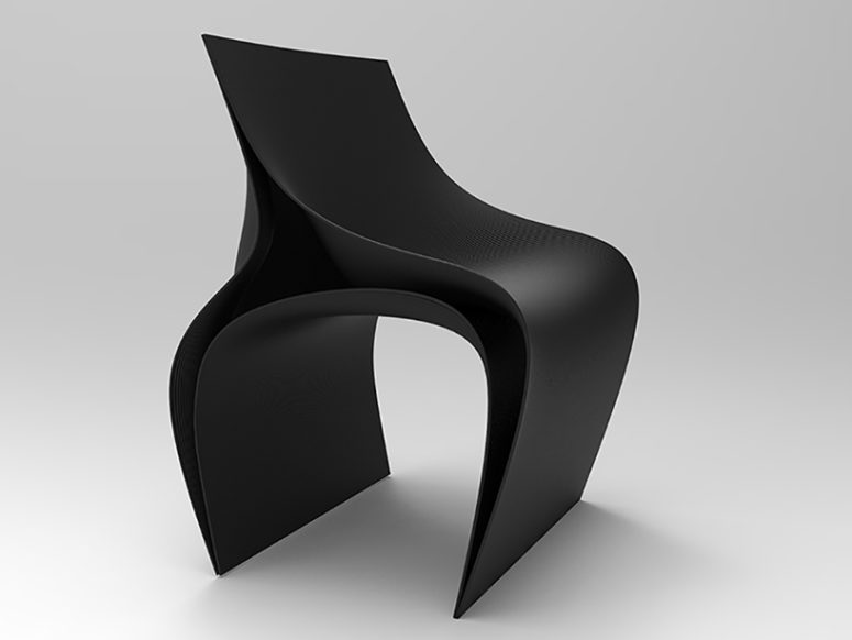 Peeler chair perfectly considers the shapes and lines of a human body to be seated on it and looks futuristic